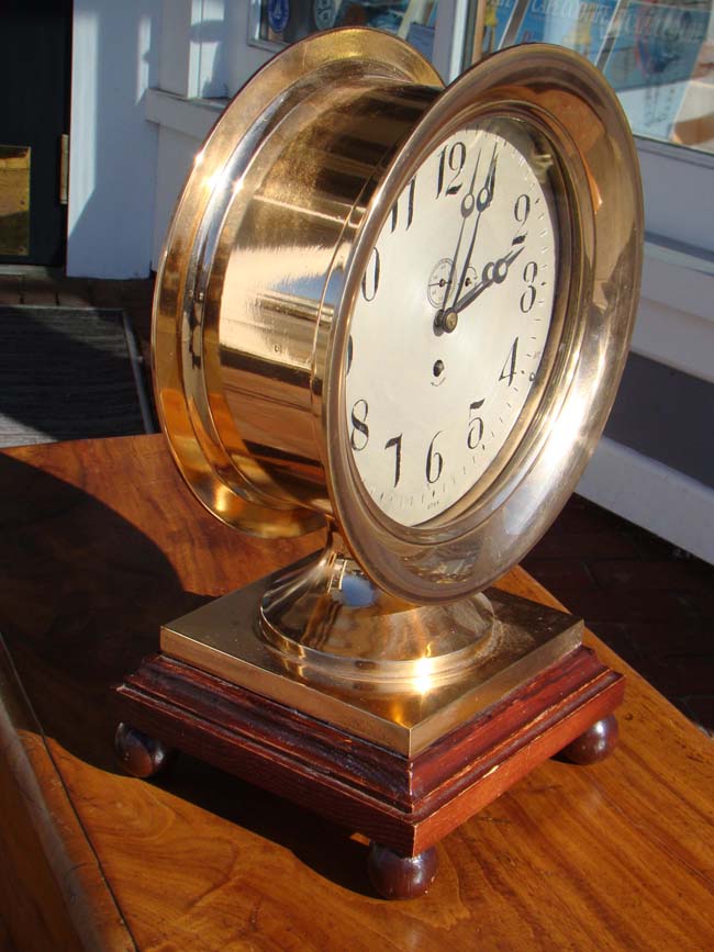 A fine and large 8" dial Chelsea 'Engine Room' style Mantel Clock circa 1917